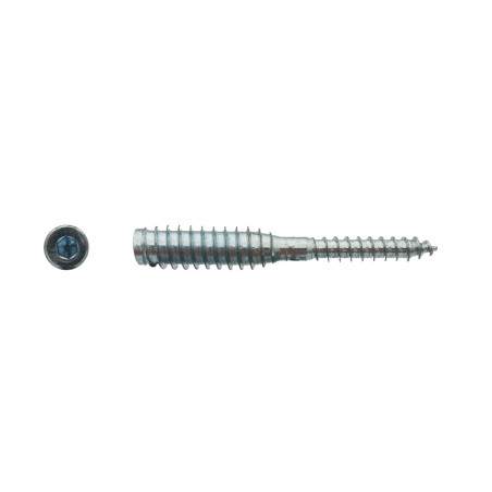 100 Vis Ajustables 6x80 mm – Zingué Blanc, Zone de Blocage 22 mm – Fixation Sécurisée et Pratique - LENNIE