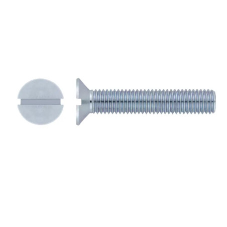 Vis à Tête Fraisée 10x25 mm – Zingué Blanc, Norme DIN 963 – Fixation Sécurisée et Durable - LENNIE