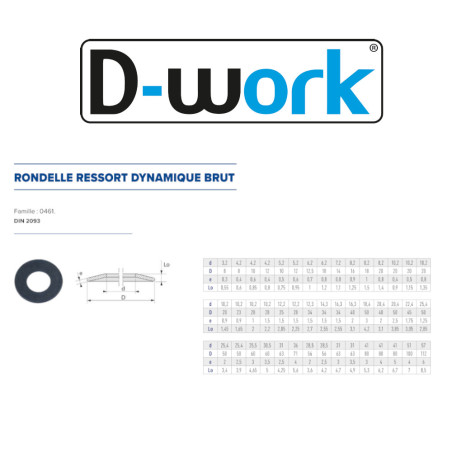 100 RESSORTS DYNAMIQ 25.4x50x2 – Acier, Norme DIN 2093 – Résistance et Performance - LENNIE