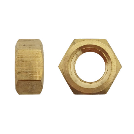 100 Ecrous Hexagonaux HU M12 mm - DIN 934 - Laiton - D-Work