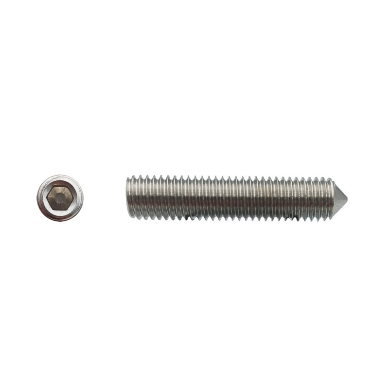100 Vis HC Bout Pointeau 8x35 mm – Inox A2, Norme DIN 914 – Résistantes et Durables - LENNIE