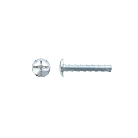 100 Vis Poêliers 8x16 mm – Zingué Blanc, Norme NFE 25129 – Fixation Sécurisée et Durable - LENNIE