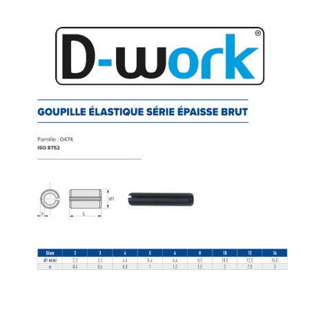 50 Goupilles Élastiques 10x50 mm – Acier Brut – Fixation Sécurisée et Durable - LENNIE