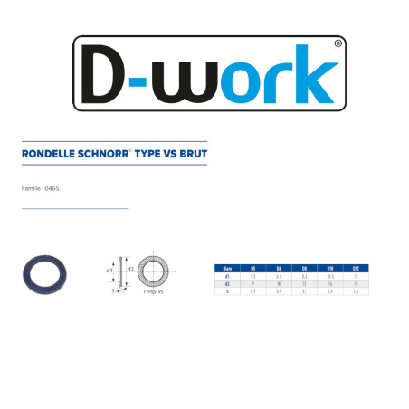 1000 Ronds Schnorr Type VS Ø10 mm – Acier Brut – Fixation Sécurisée et Durable - LENNIE