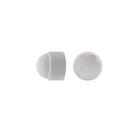 100 Cache-Ecrous Blanc Clé de 18 - M12 mm - Polyamide - D-Work