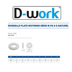 200 Rondelles NFE M10 – Polyamide, Norme NFE 25513 – Résistance et Légèreté - LENNIE