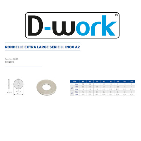 200 Ronds Extérieurs Large D8 – Inox A2, Norme NFE 25513 – Résistance et Durabilité - LENNIE