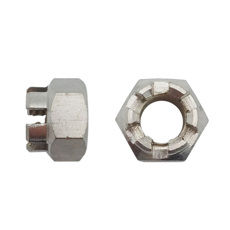 100 Écrous Hexagonaux à Crénau D.10 – Inox A2, Norme DIN 935 – Résistance et Durabilité - LENNIE