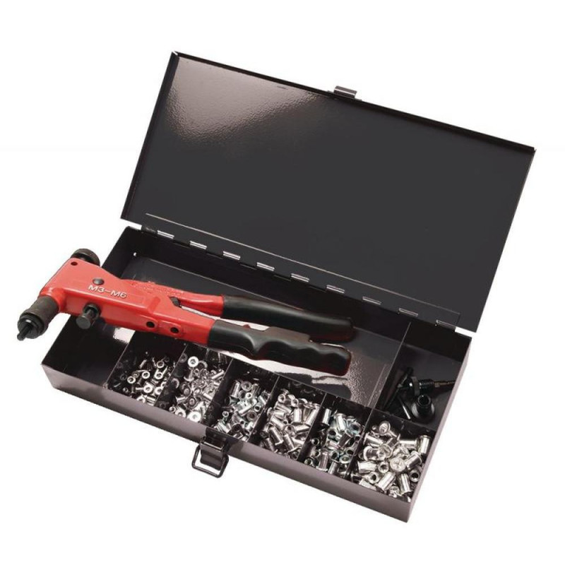 Coffret 300 Écrous à Sertir GO36C avec Pince - Fixation Rapide et Sécurisée - - D-Work