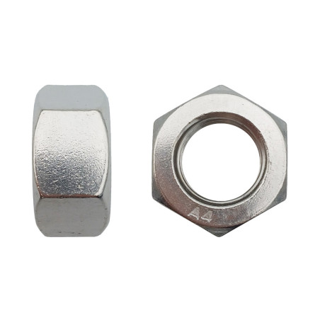 100 Écrous Bas HM8 – Inox A4, Norme DIN 439 – Résistance et Durabilité - LENNIE