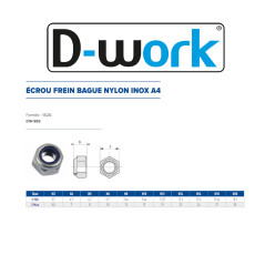 200 Écrous Indés M4 – Inox A4, Norme DIN 985 – Résistance et Durabilité - LENNIE