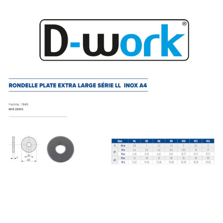 200 Ronds Extérieurs Large D.5 – Inox A4, Norme NFE 25513 – Résistance et Durabilité - LENNIE