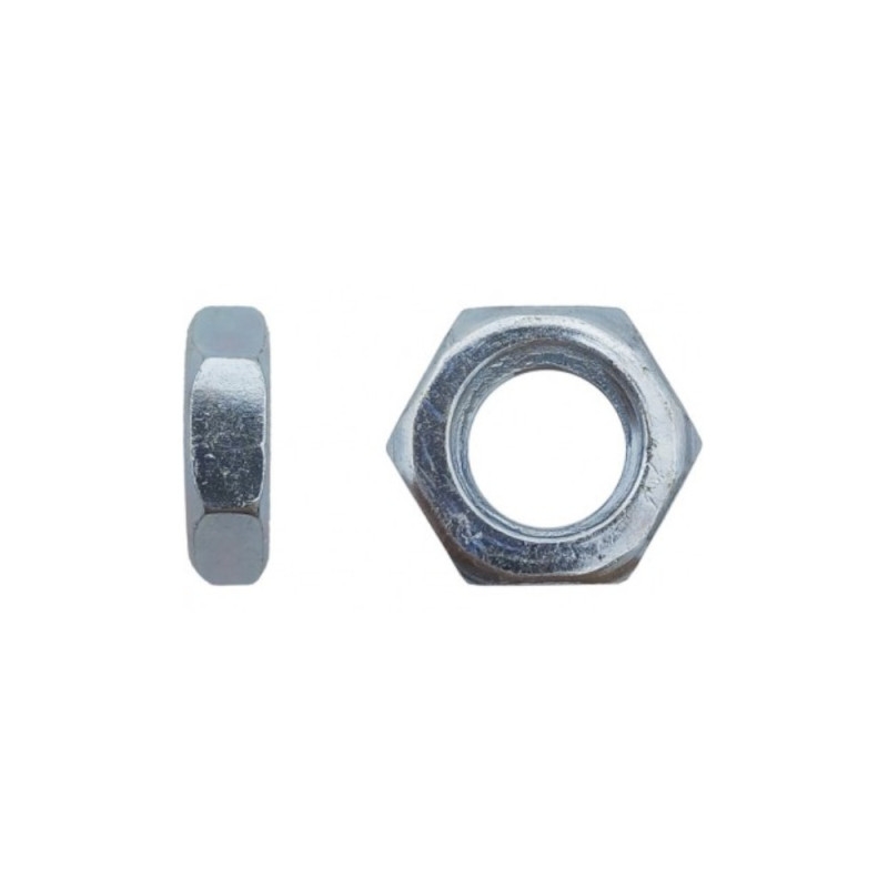250 Écrous Bas M12 – Zingué Blanc, Norme ISO 4035.04 – Fixation Sécurisée et Durable - LENNIE
