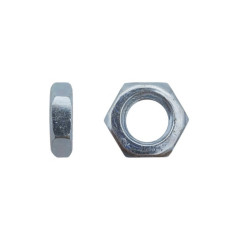 100 Écrous Bas M18 – Zingué Blanc, Norme ISO 4035.04 – Fixation Sécurisée et Durable - LENNIE