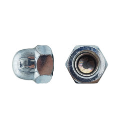 100 Ecrous Borgnes M10 mm - DIN 1587 - Zingué blanc - D-Work