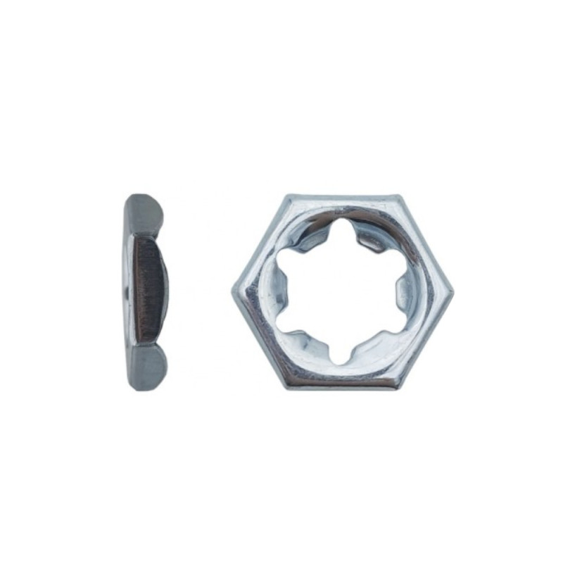 100 Écrous Pal M18 – Zingué Blanc, Norme DIN 7967 – Fixation Sécurisée et Durable - LENNIE