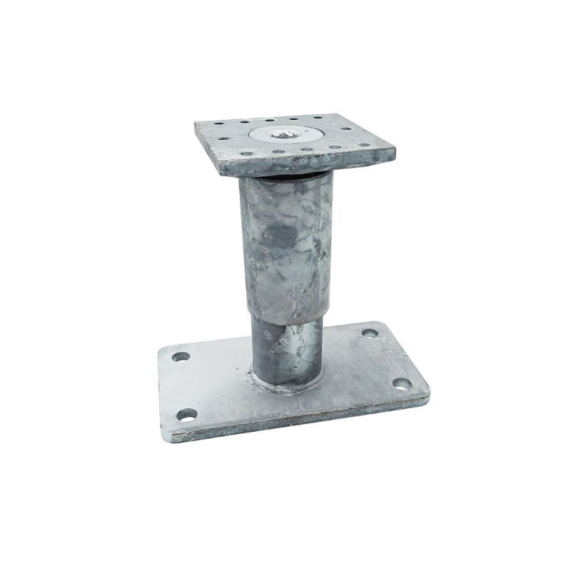 9 Pieux Réglables 130x130 mm – M20, Hauteur 100-150 mm – Stabilité et Adaptabilité - LENNIE