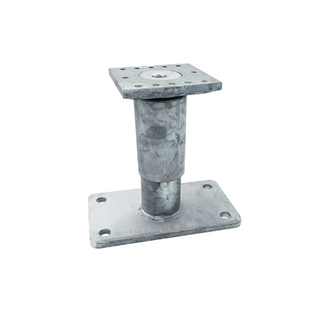 9 Pieux Réglables 130x130 mm – M20, Hauteur 100-150 mm – Stabilité et Adaptabilité - LENNIE