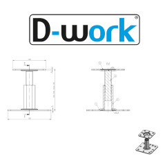 9 Pieux Réglables 130x130 mm – M20, Hauteur 100-150 mm – Stabilité et Adaptabilité - LENNIE