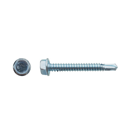 250 Vis Autoperceuse TH 6.3x38 mm – Zingué Blanc, Norme DIN 7504 K – Fixation Rapide et Efficace - LENNIE