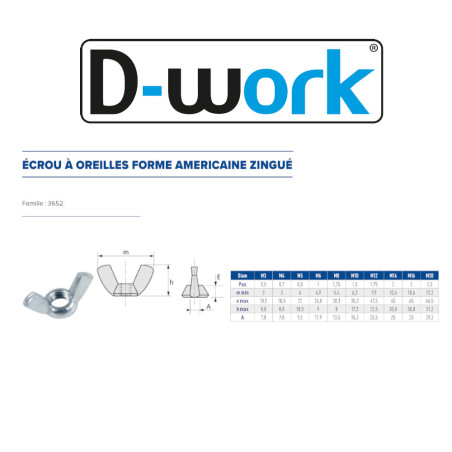 200 Écrous à Oreille M3 – Zingué Blanc – Fixation Sécurisée et Durable - LENNIE