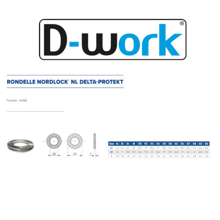 200 Rondelles Nordlock D.5 – Delta-Protekt 8µm – Fixation Sécurisée et Durable - LENNIE