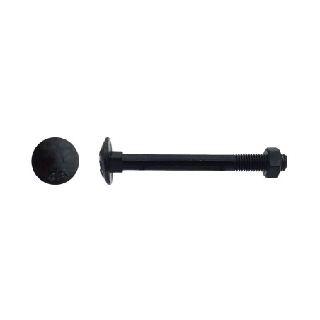 200 Boulons TRCC 7 x 40 mm – Zingué Noir, Norme DIN 603 – Fixation Sécurisée et Durable - LENNIE