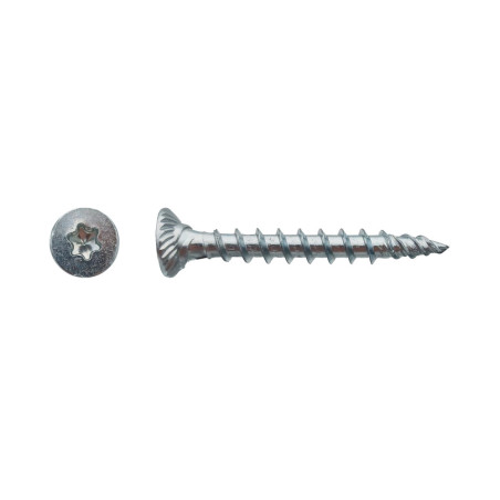 500 Vis TK3 Tête Fraisée Torx 4x50 mm – Zingué Blanc – Fixation Sécurisée et Durable - LENNIE