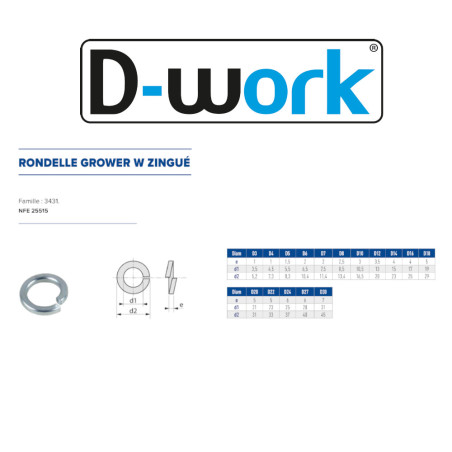 100 Ronds Grower W D18 – Zingué Blanc, Norme NFE 25515 – Fixation Sécurisée et Durable - LENNIE