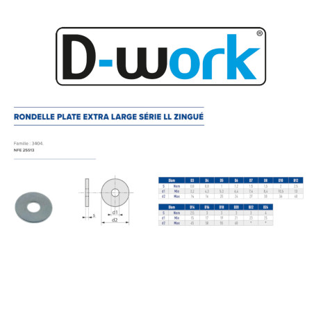 500 Ronds Plates Extra Large – Zingué Blanc, Norme NFE 25513 – Résistance et Durabilité - LENNIE