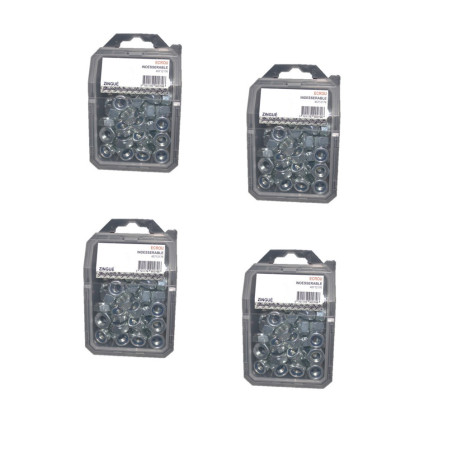 4 x 100 Écrous Frein M5 – Zingué Blanc, Norme DIN 985 – Fixation Sécurisée et Durable - LENNIE