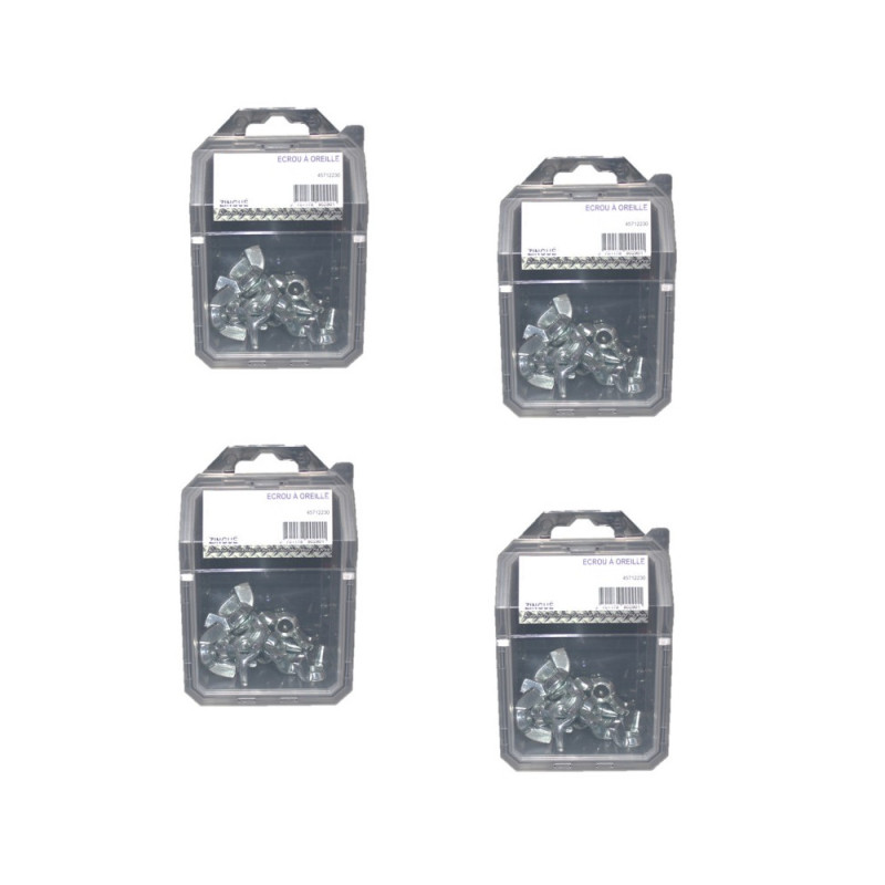 4 x 50 Écrous à Oreille M10 – Zingué Blanc – Fixation Sécurisée et Pratique - LENNIE