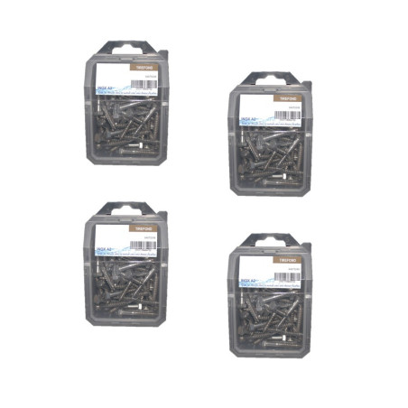 4 x 20 Tirefonds TH 8x80 mm – Inox A2, Norme DIN – Fixation Sécurisée et Durable - LENNIE
