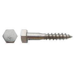 4 x 20 Tirefonds TH 8x60 – Inox A2, Norme DIN – Fixation Sécurisée et Durable - LENNIE
