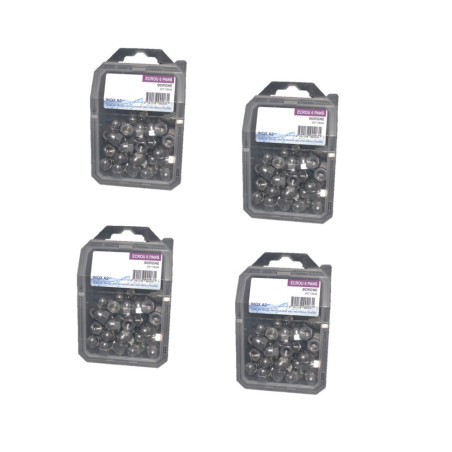 4 Coques de 25 Ecrous Borgnes M12 mm - DIN 1587 - Inox A2 - D-Work