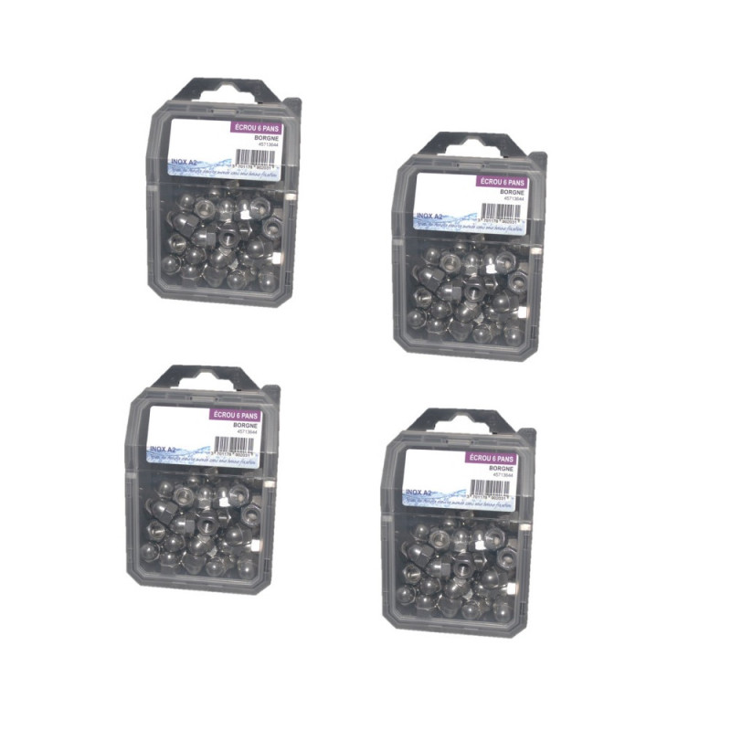 4 x 50 Écrous Borgnes M8 – Inox A2, Norme DIN 1587 – Protection et Résistance - LENNIE