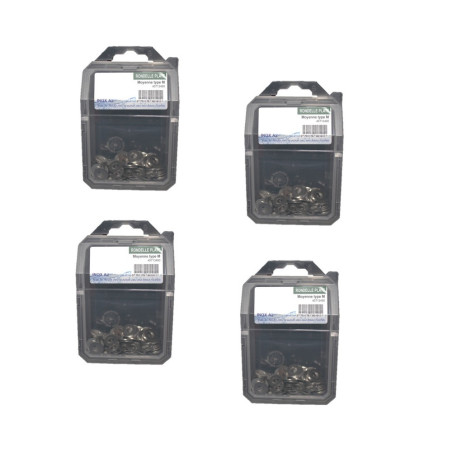 4 Coques Rondes Plates L 8 – Inox A2, Norme NFE 25514 – Résistance et Durabilité - LENNIE