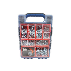 Coffret 1010 Ecrous Hexagonaux HU, Zingué blanc - D-Work