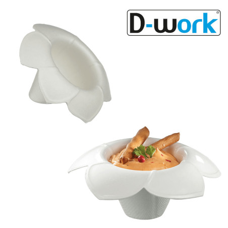 100 Verrines Ipomées Haute 45ml D.94 x Ht. 40mm Cane Pulp Single Use Biodegradable - D-Work