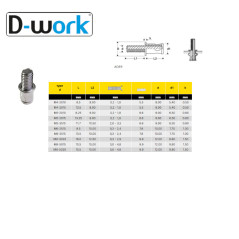 200 Goujons à Sertir Acier M8x18 - Fixation Robuste et Durable - - D-Work