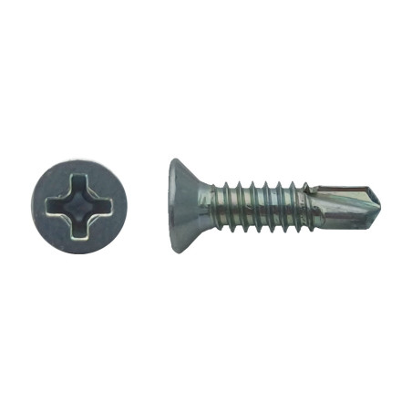 1000 Vis Drillex PVC Grade 4 TF PH2 3,9x16 mm - Chromiting - Fixation Durable et Résistante - D-Work