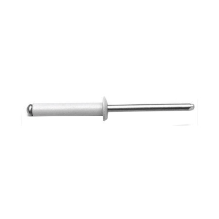 250 Rivets Éclatés Aluminium/Acier 4x16 mm - Blanc 9002 - Fixation Solide et Durable - D-Work