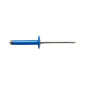 250 Rivets Éclatés Aluminium/Acier TR 4x20 mm - Bleu - Fixation Robuste et Durable - D-Work