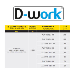 Coffret 1000 Rivets avec Pince GO9800 - Fixation Rapide et Pratique - D-Work