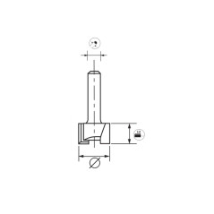 Mèche Affleureuse Droite HM D.19 L.U.19 LT 51 - Précision et Finition Parfaite - LEMAN