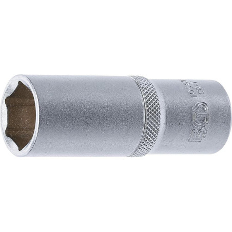 Douille Six Pans Longue 12,5 mm (1/2) - 20 mm - Utilisation Professionnelle, Acier Résistant - D-Work