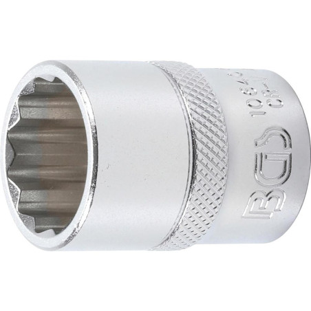 Douille pour Clé Douze Pans 12,5 mm (1/2) - 20 mm - Usage Professionnel, Acier Résistant - D-Work