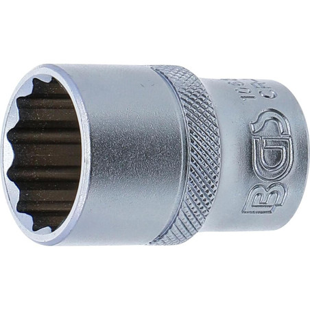 Douille pour Clé Douze Pans 12,5 mm (1/2) - 19 mm - Usage Professionnel - Acier Résistant - D-Work