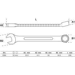 Clé Mixte 16 mm - Acier, Précision et Robustesse - BGS