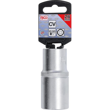 Douille à Douze Pans Longue 12,5 mm (1/2 ) - 26 mm - Acier Résistant - Précision et Durabilité - BGS